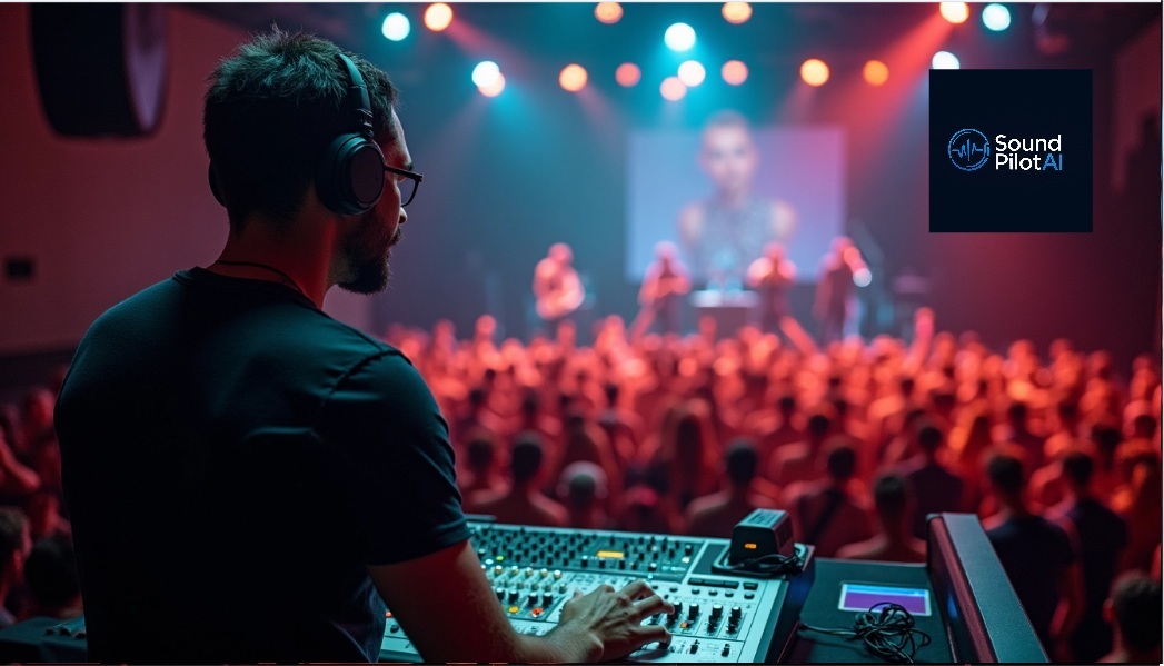 Live sound engineer at work